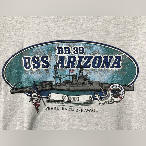 USS Arizona Battleship Pearl Harbor T-Shirt - Picture 2 of 7
